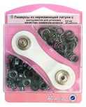 Арт. 438P.5.B. Люверсы с инструментом для установки, 5,5мм, тип "D", черные